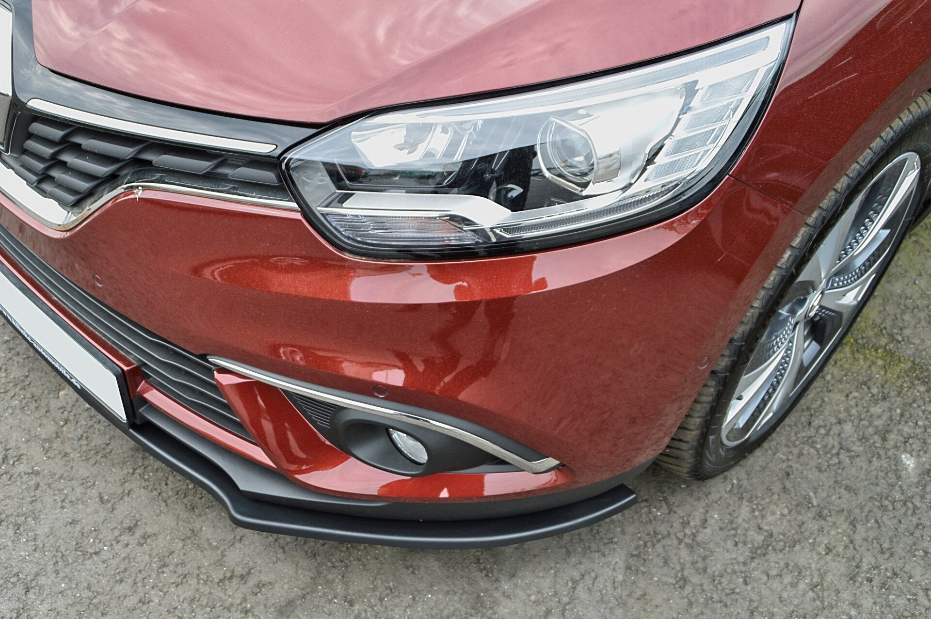 Cup Frontspoilerlippe für Renault Megane Scenic 4 (Schwarz Matt)