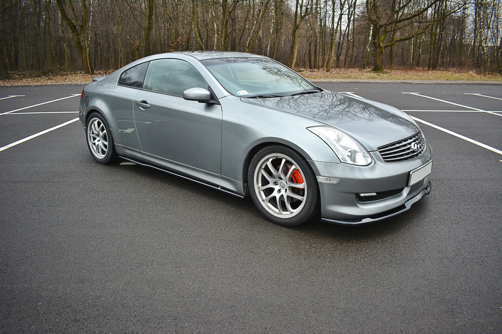 Seitenschweller Ansatz Paar passend für INFINITI G35 Coupe schwarz matt