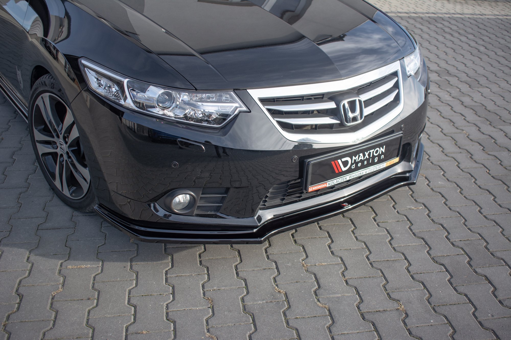 Front Ansatz für Honda Accord VIII CU Series Facelift schwarz matt
