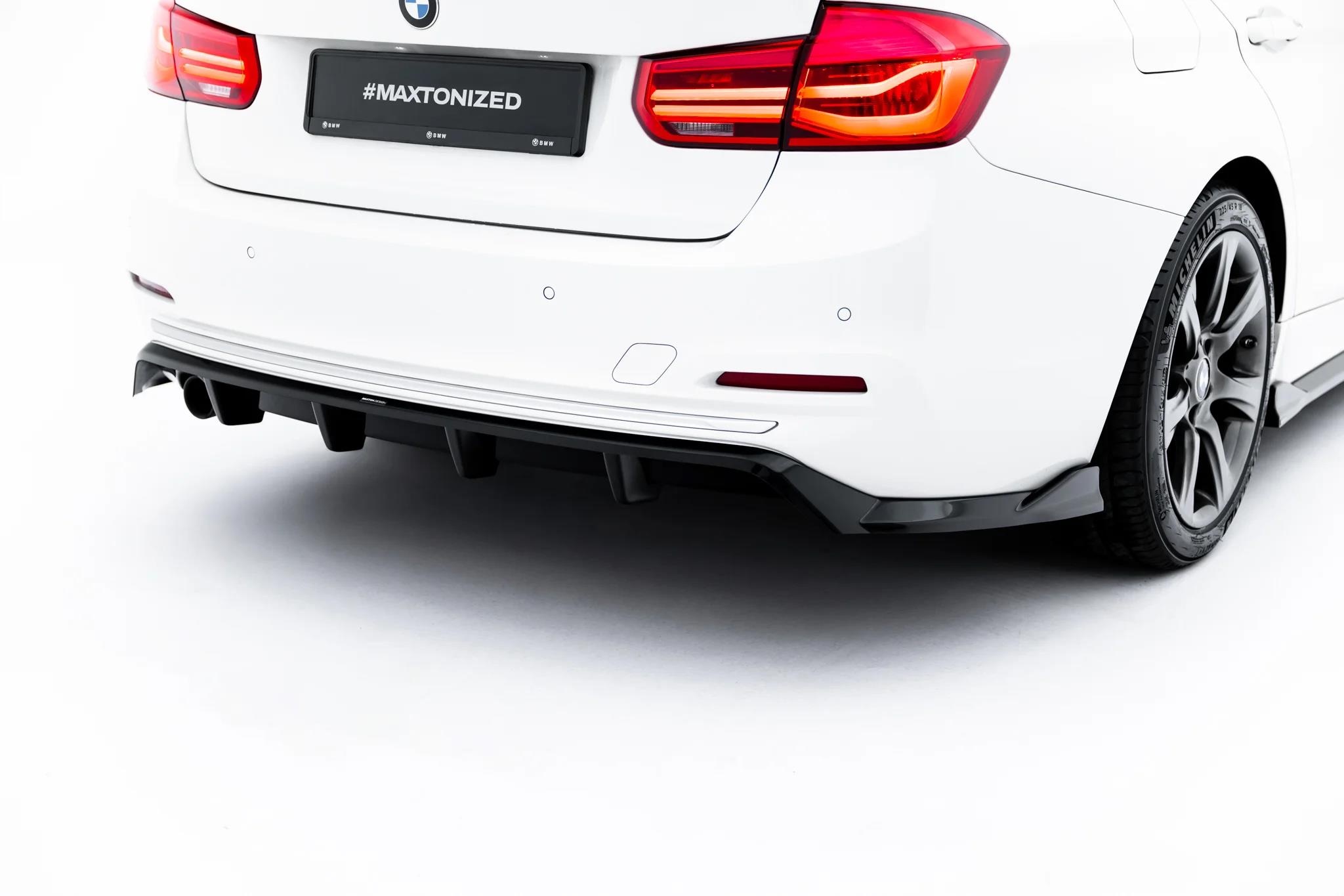 Diffusor Heckansatz passend für BMW 3er Sportline Limousine / Touring F30 / F31 schwarz Hochglanz