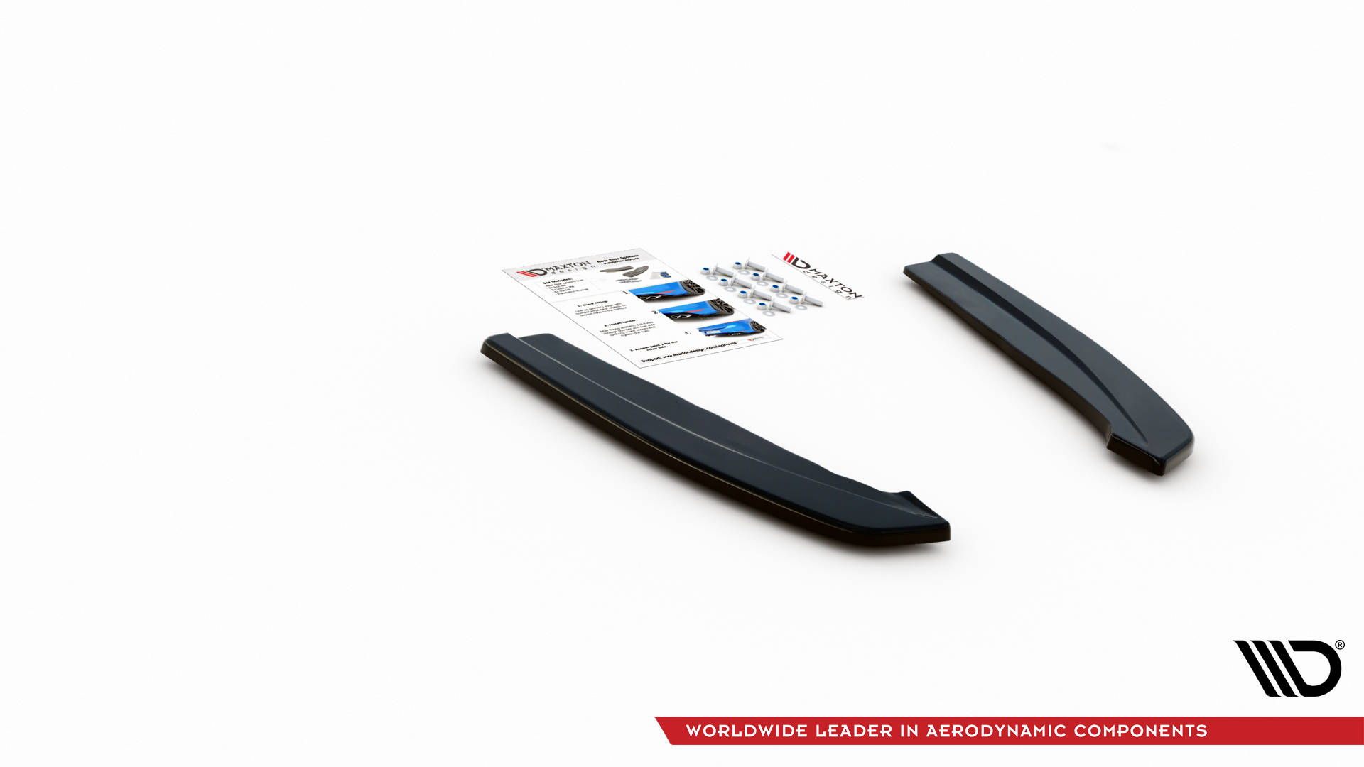 Street+ Heck Ansatz Flaps V.1 passend für Ford Focus ST-Line Kombi Mk4 schwarz Hochglanz