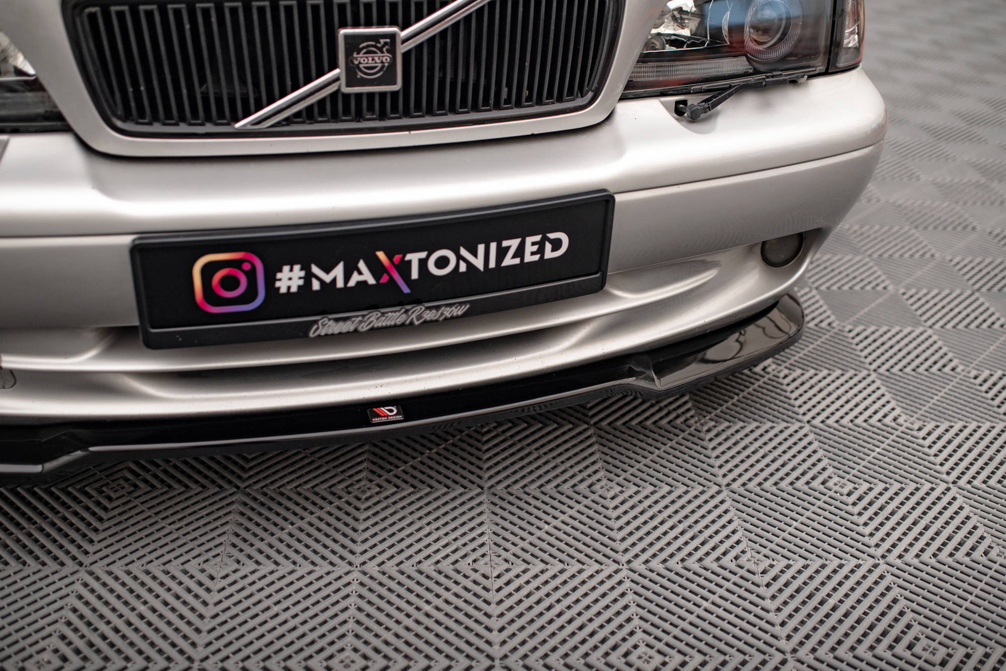 Street+ Spoilerlippe Front Ansatz V.2 passend für Volvo C70 Mk1 schwarz Hochglanz