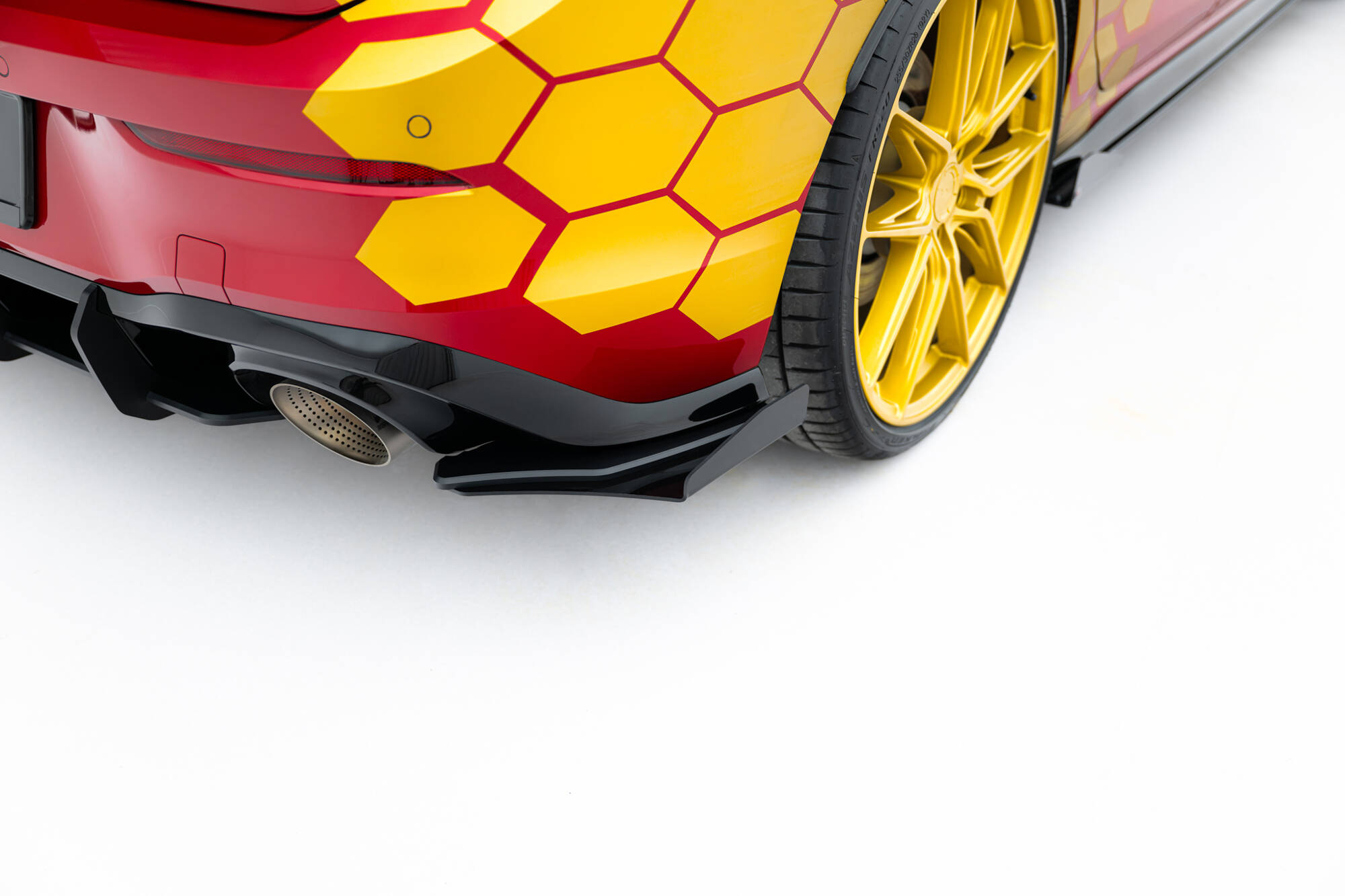 Hintere Seiten Flaps passend für VW Golf GTI Clubsport Mk8 FL schwarz Hochglanz