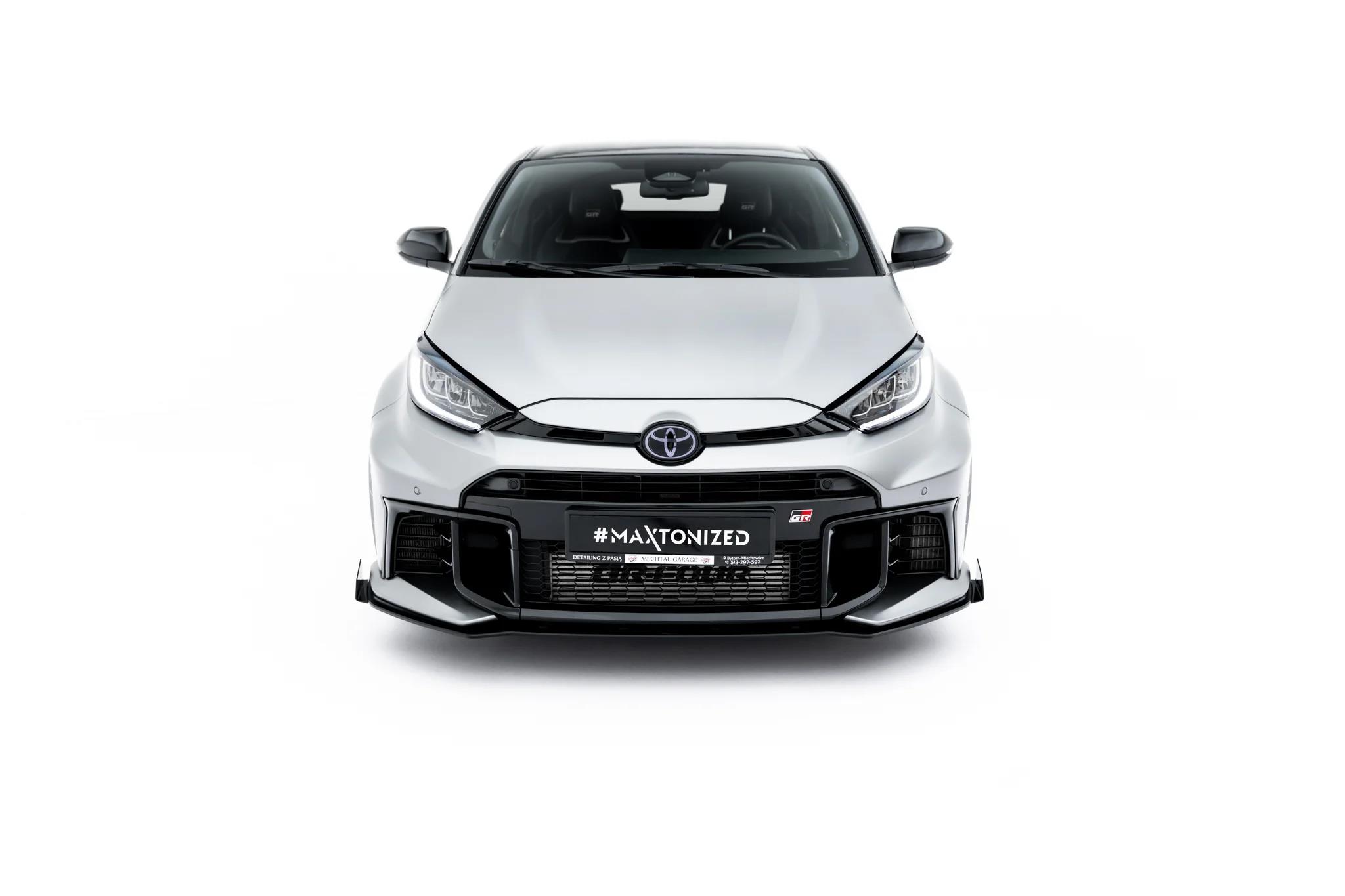 Frontlippe + Flaps passend für Toyota GR Yaris Mk4 Facelift schwarz Hochglanz