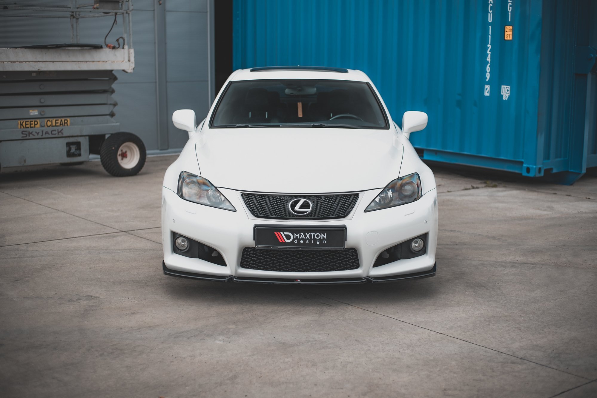 Street+ Spoilerlippe Front Ansatz V.1 passend für Lexus IS F Mk2 schwarz Hochglanz