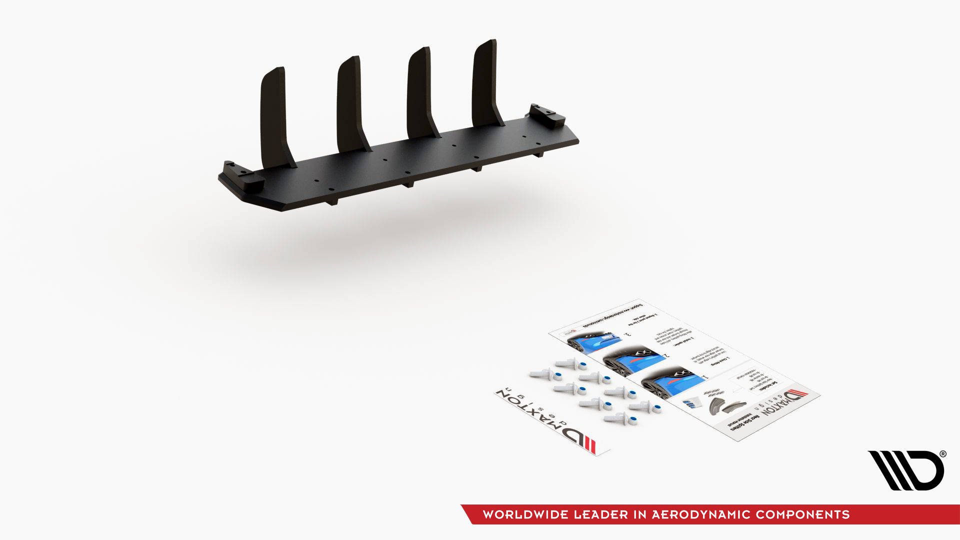 Street Pro Heckschürze Heck Ansatz Diffusor V.4 passend für BMW M140i schwarz-rot