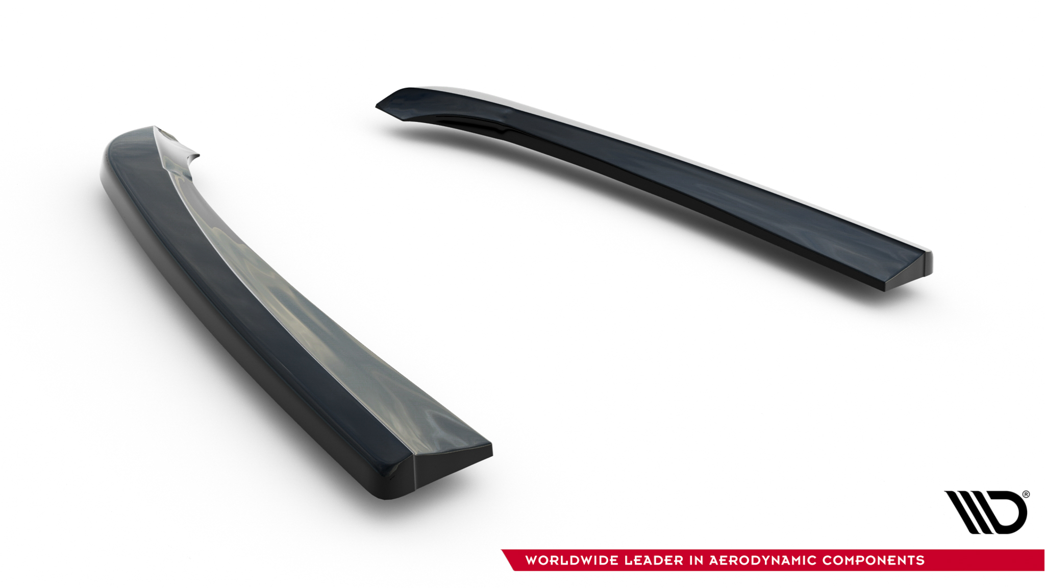Heck Ansatz Flaps Diffusor für Mercedes- Benz C Coupe AMG-Line C205 schwarz Hochglanz