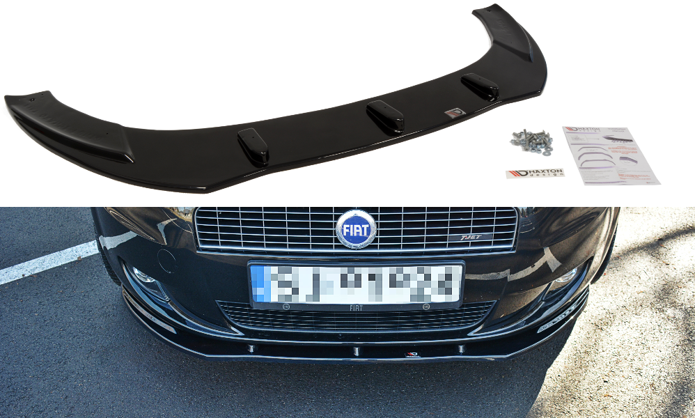 Street+ Spoilerlippe Front Ansatz passend für Fiat Grande Punto Standard schwarz Hochglanz