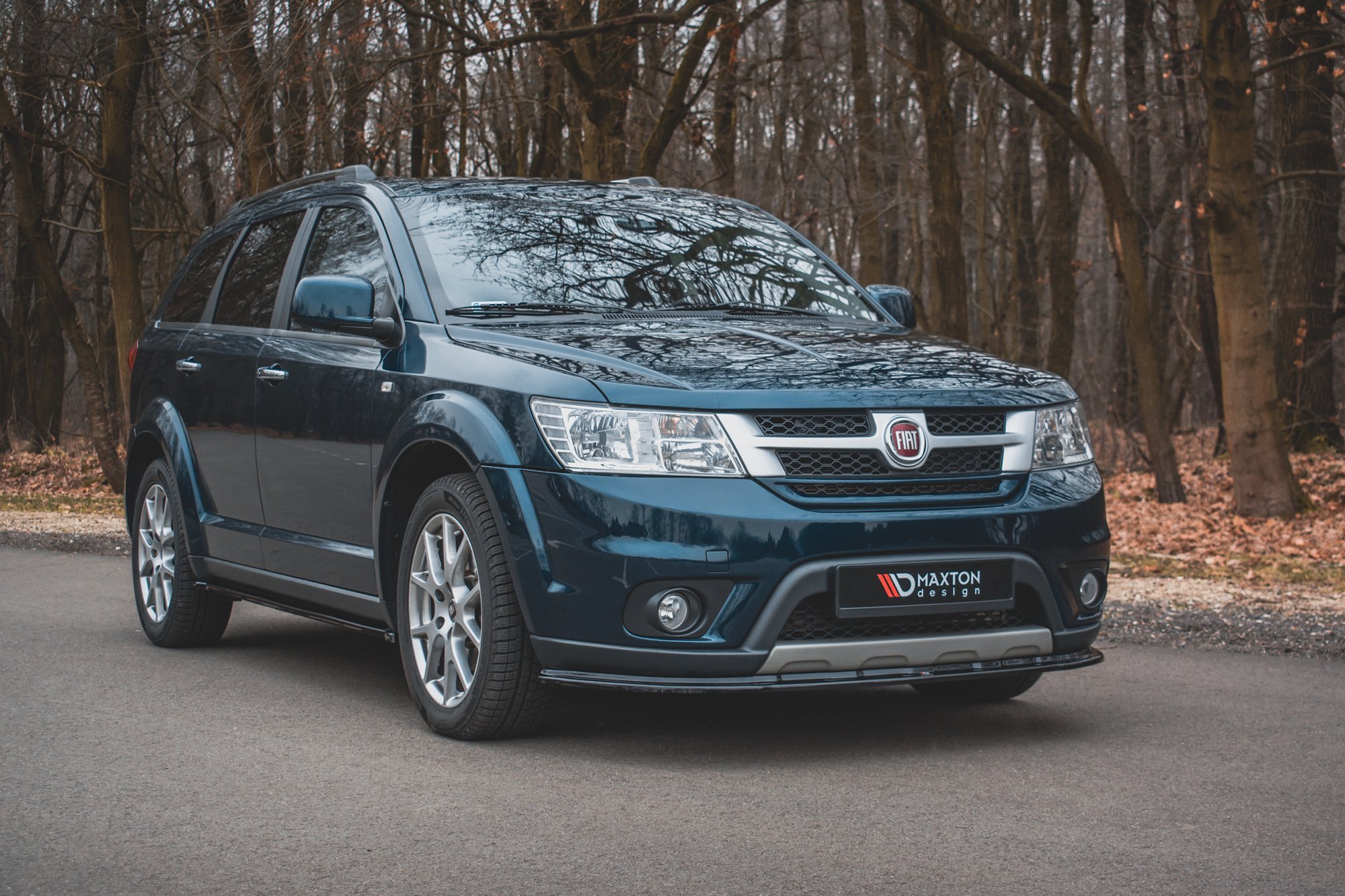 Seitenschweller Ansatz für Fiat Freemont schwarz Hochglanz