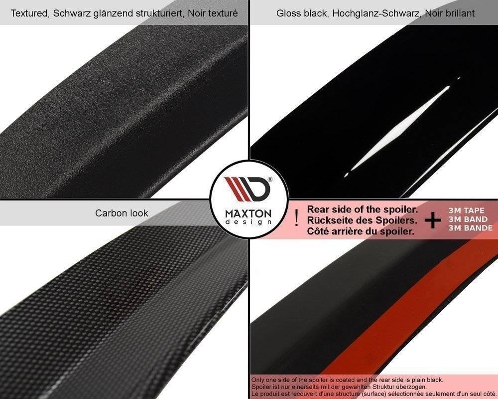 Heck Spoiler Aufsatz Abrisskante passend für Porsche 911 Carrera Aero 992 schwarz Hochglanz