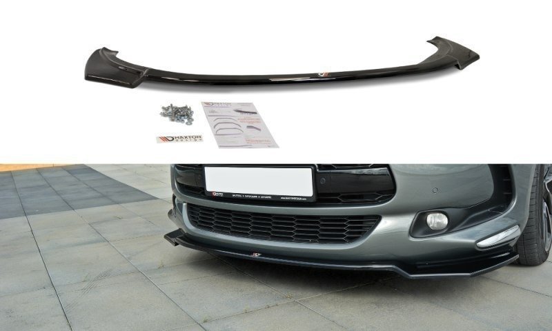 Street+ Spoilerlippe Front Ansatz V.1 passend für Citroen DS5 schwarz Hochglanz