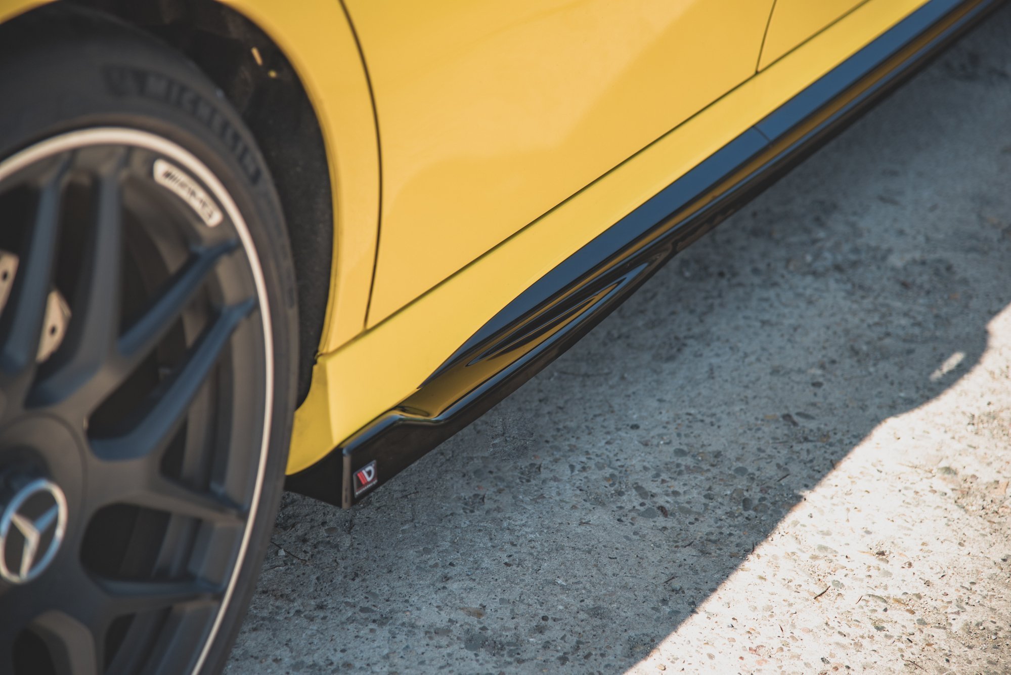 Street+ Seitenschweller Leisten passend für Mercedes-AMG A 45 S W177 schwarz Hochglanz