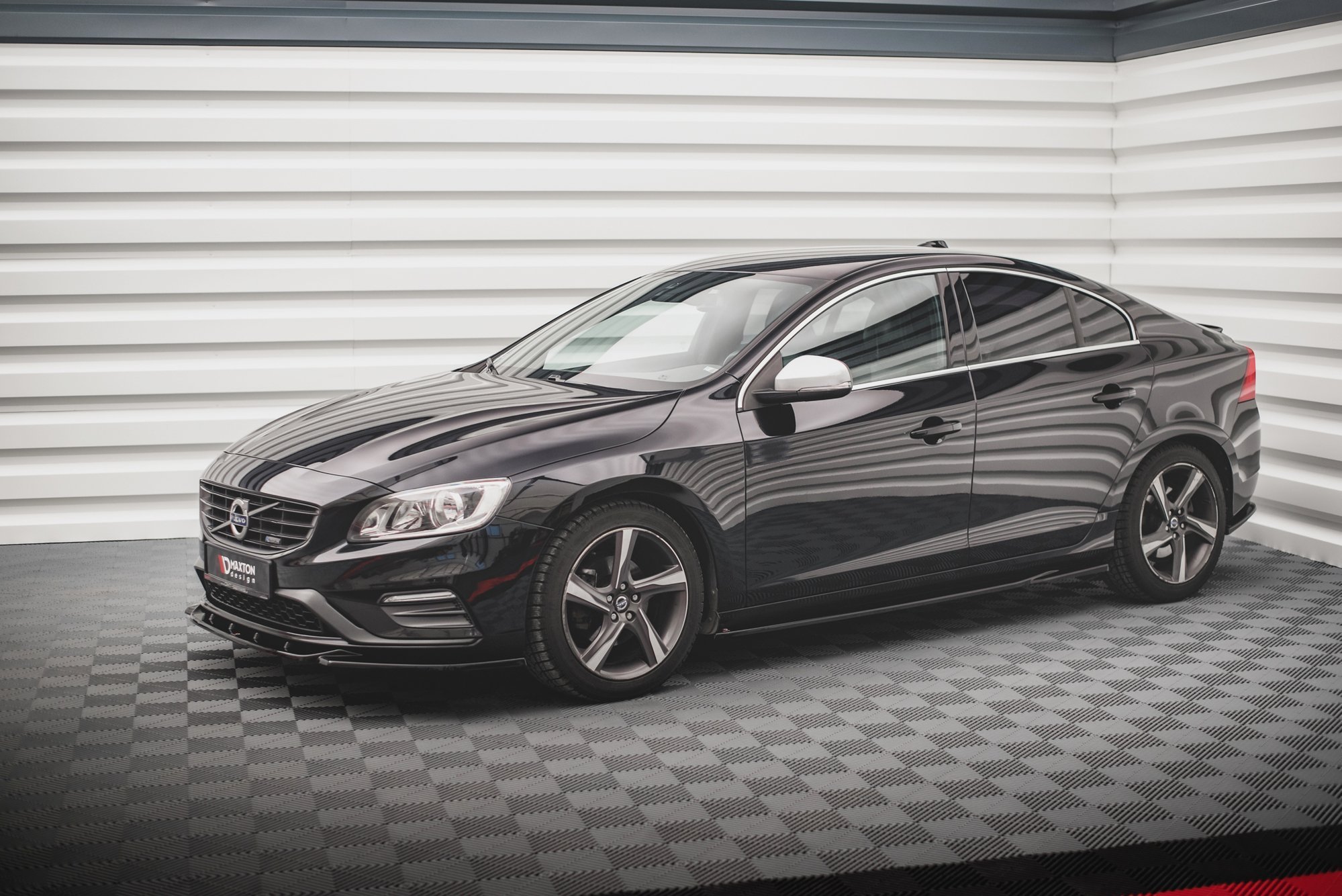 Street+ Seitenschweller Leisten passend für Volvo S60 R-Design Mk2 schwarz Hochglanz