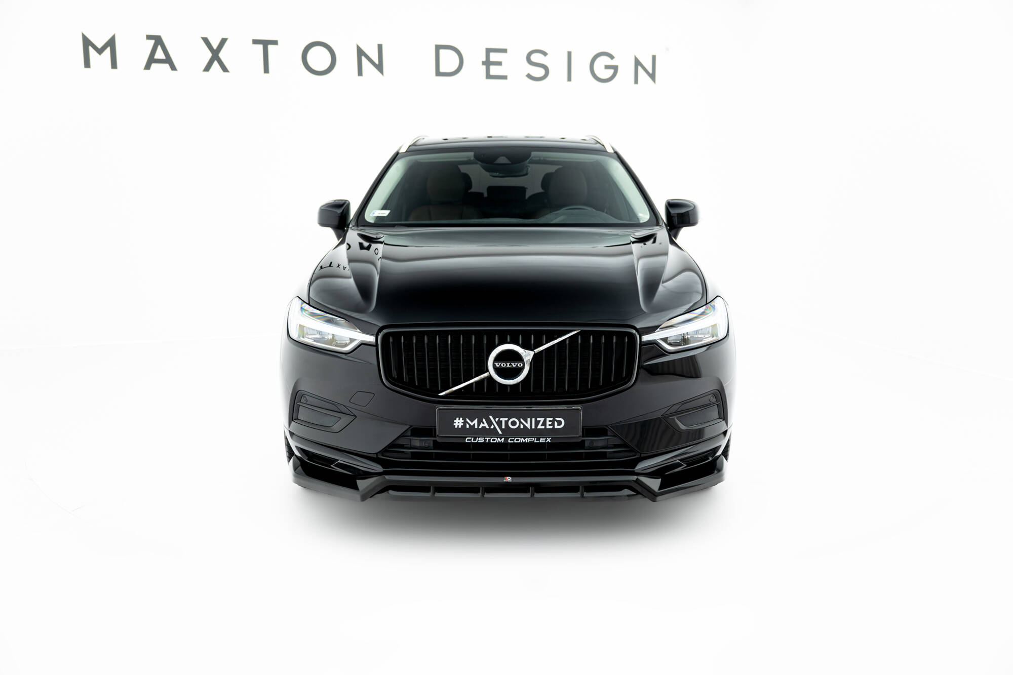 Street+ Spoilerlippe Front Ansatz passend für Volvo XC60 Mk2 schwarz Hochglanz