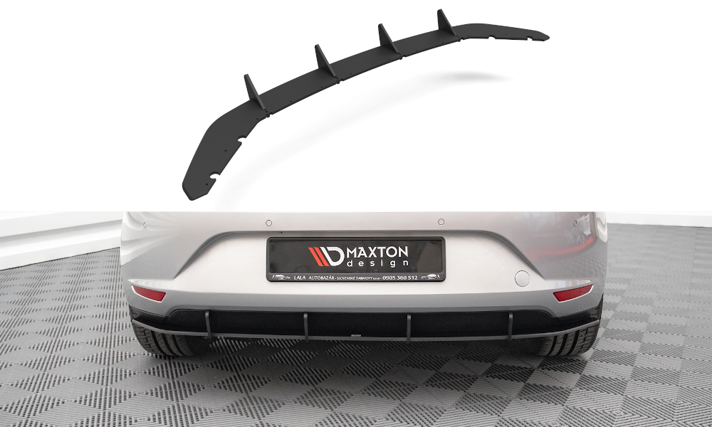 Street Pro Heckschürze Heck Ansatz Diffusor passend für Seat Leon Hatchback Mk3 rot