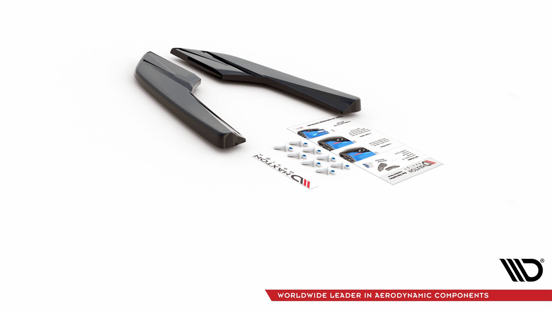 Heck Ansatz Flaps Diffusor V.2 für Audi S3 Limousine 8V Facelift schwarz Hochglanz