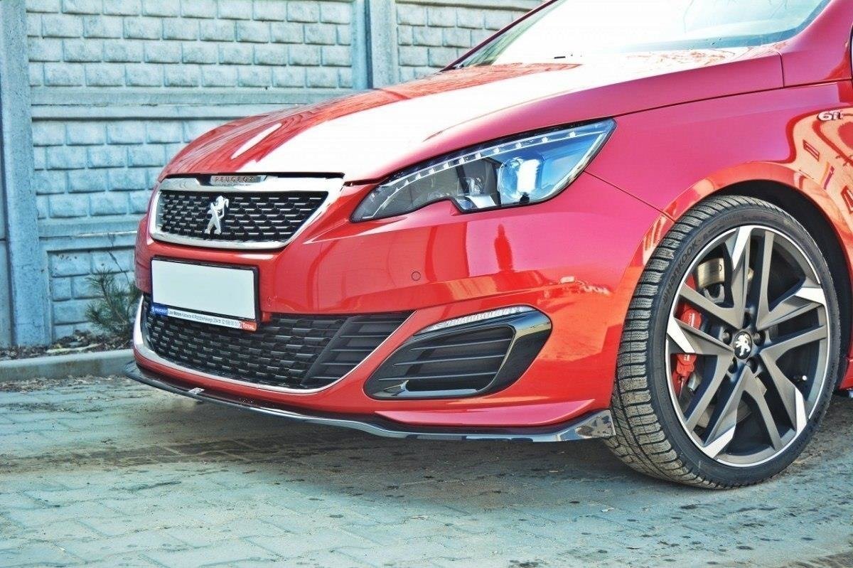 Street+ Spoilerlippe Front Ansatz V.1 passend für Peugeot 308 II GTI schwarz Hochglanz