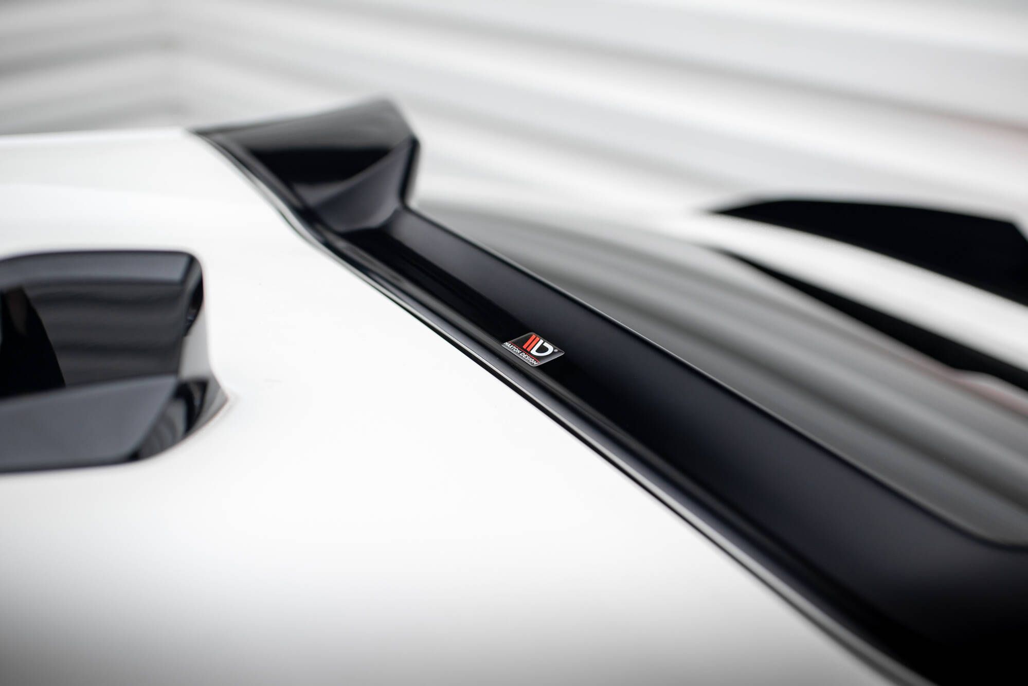 Oberer Heck Spoiler Aufsatz Abrisskante 3D passend für Peugeot 408 Mk1 schwarz Hochglanz