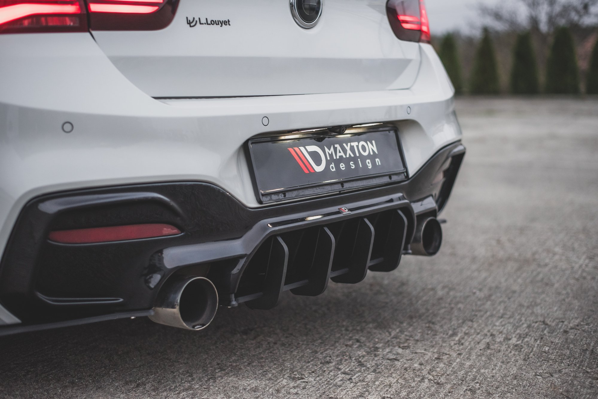 Street Pro Heckschürze Heck Ansatz Diffusor V.4 passend für BMW M140i rot