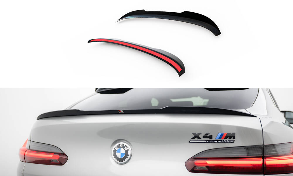Spoiler CAP für Niedriger BMW X4 M-Paket G02 / X4 M F98 schwarz Hochglanz