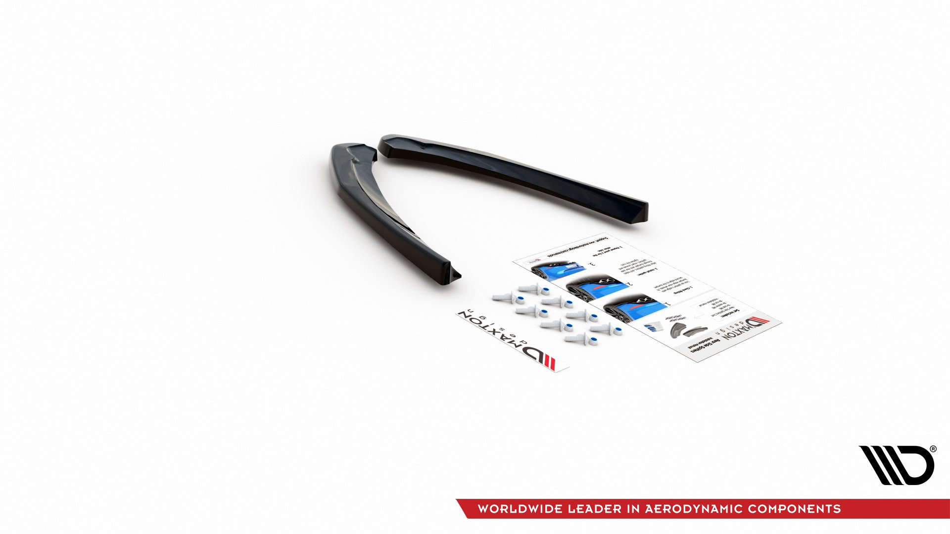 Heck Ansatz Flaps Diffusor für Fiat 124 Spider Abarth schwarz matt