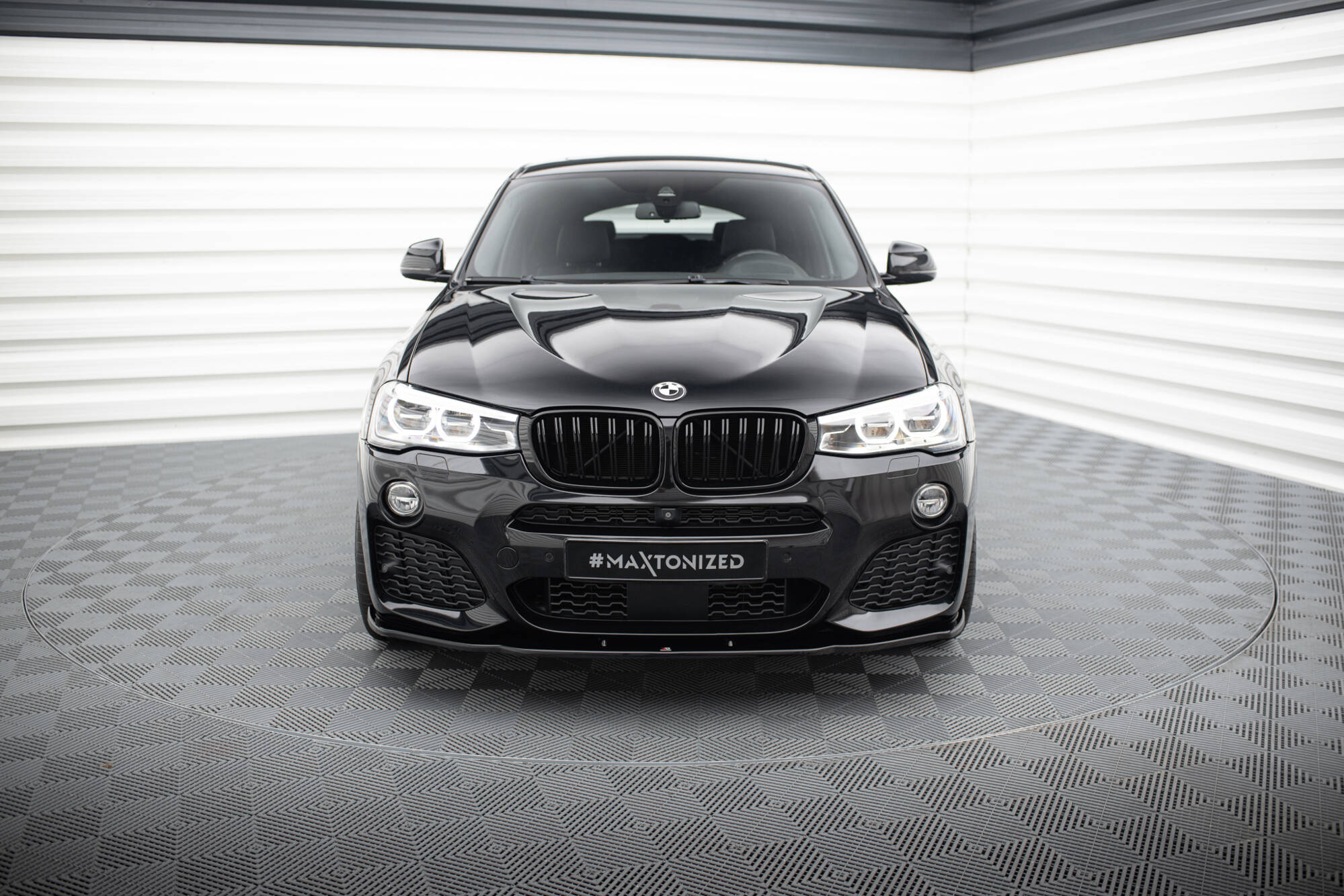 Street+ Spoilerlippe Front Ansatz passend für BMW X4 M Paket schwarz Hochglanz