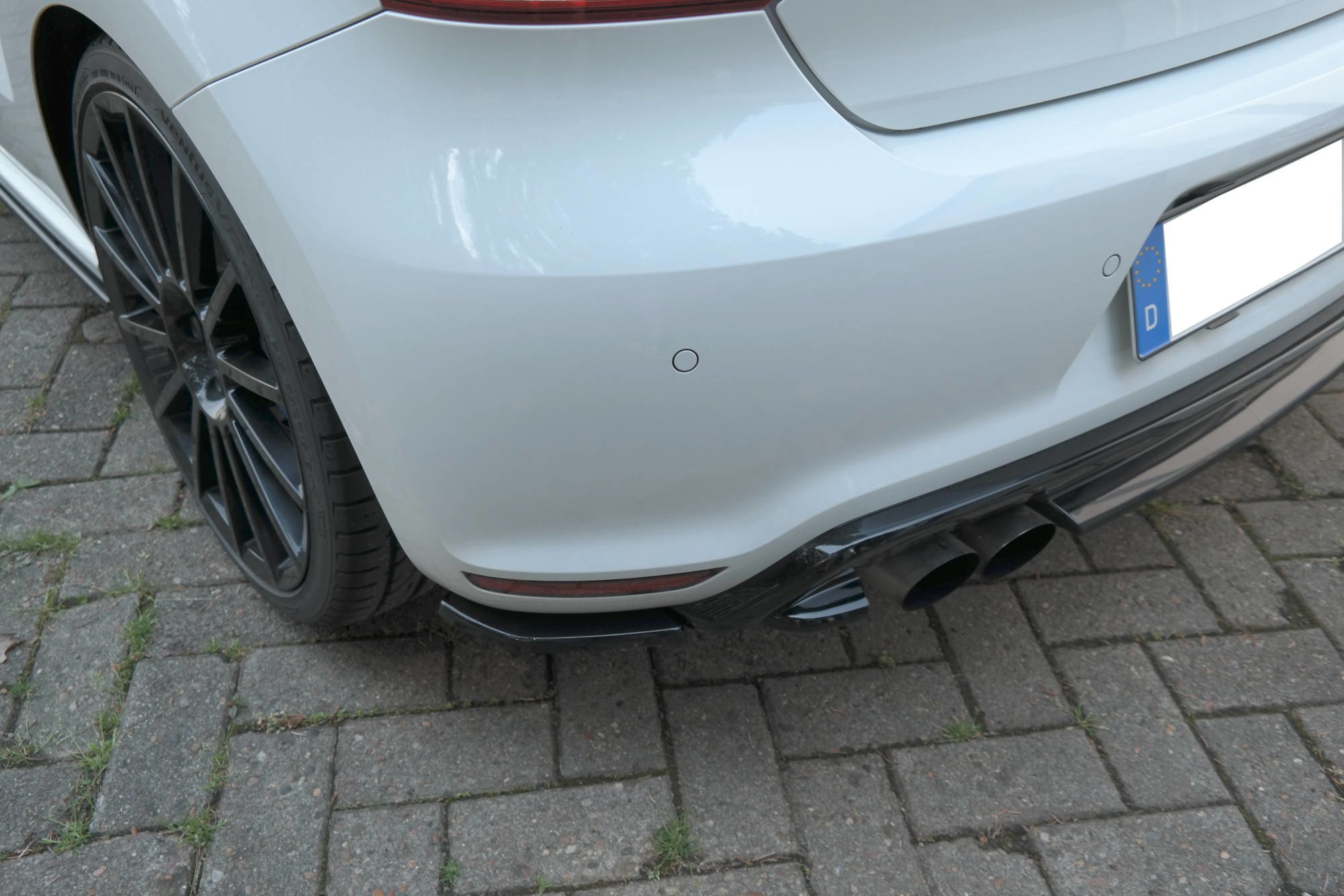 Street+ Heck Ansatz Flaps passend für VW Polo WRC Mk5 schwarz Hochglanz