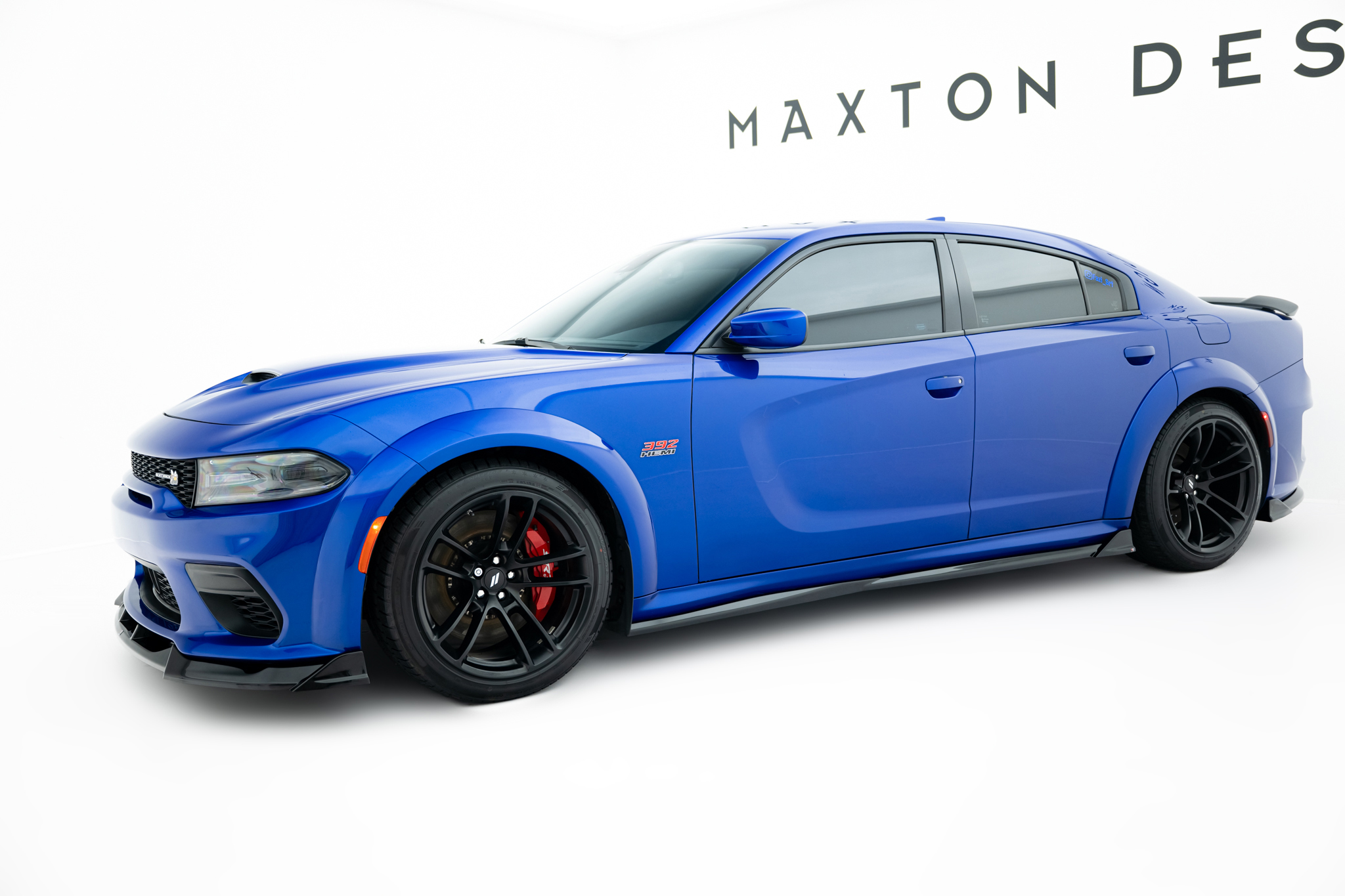 Street+ Seitenschweller Leisten passend für Dodge Charger RT Scat Pack Widebody Mk3 FL schwarz Hochglanz
