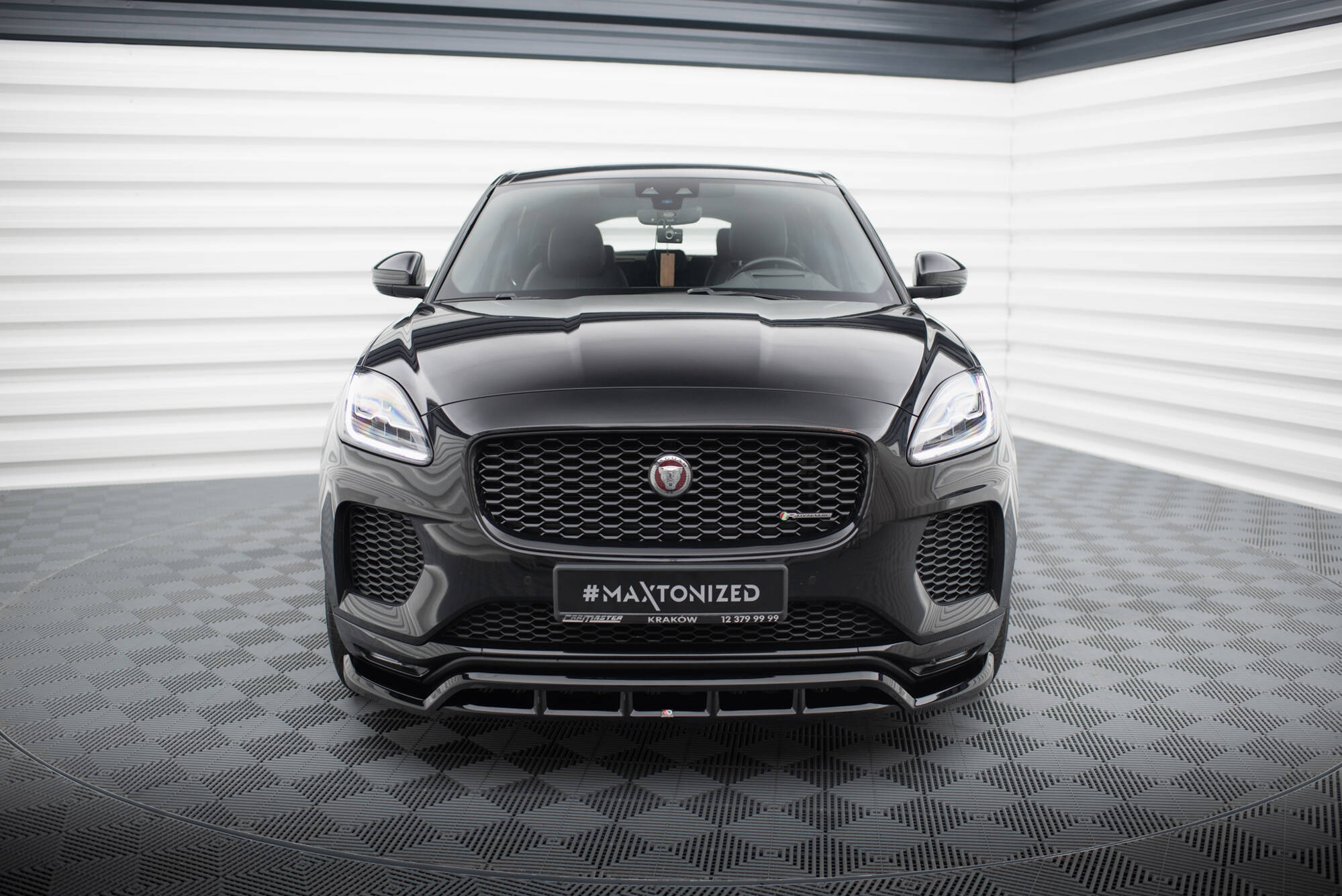 Street+ Spoilerlippe Front Ansatz passend für Jaguar E-Pace R-Dynamic Mk1 schwarz Hochglanz