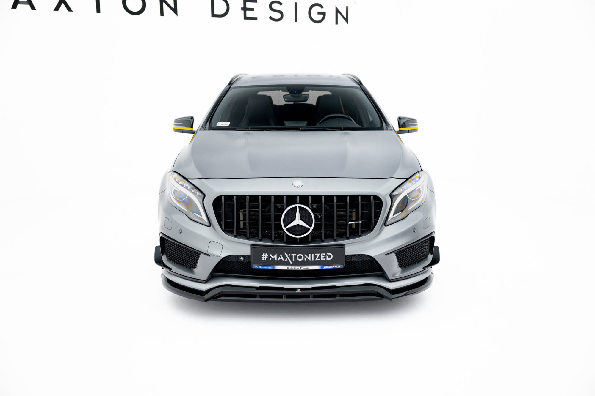 Street+ Spoilerlippe Front Ansatz passend für Mercedes GLA 45 AMG Off-roader X156 schwarz Hochglanz