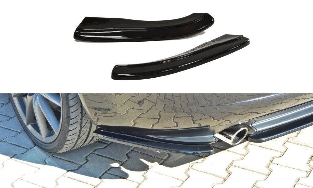 Heck Ansatz Flaps Diffusor für L + R Alfa Romeo 159 schwarz Hochglanz