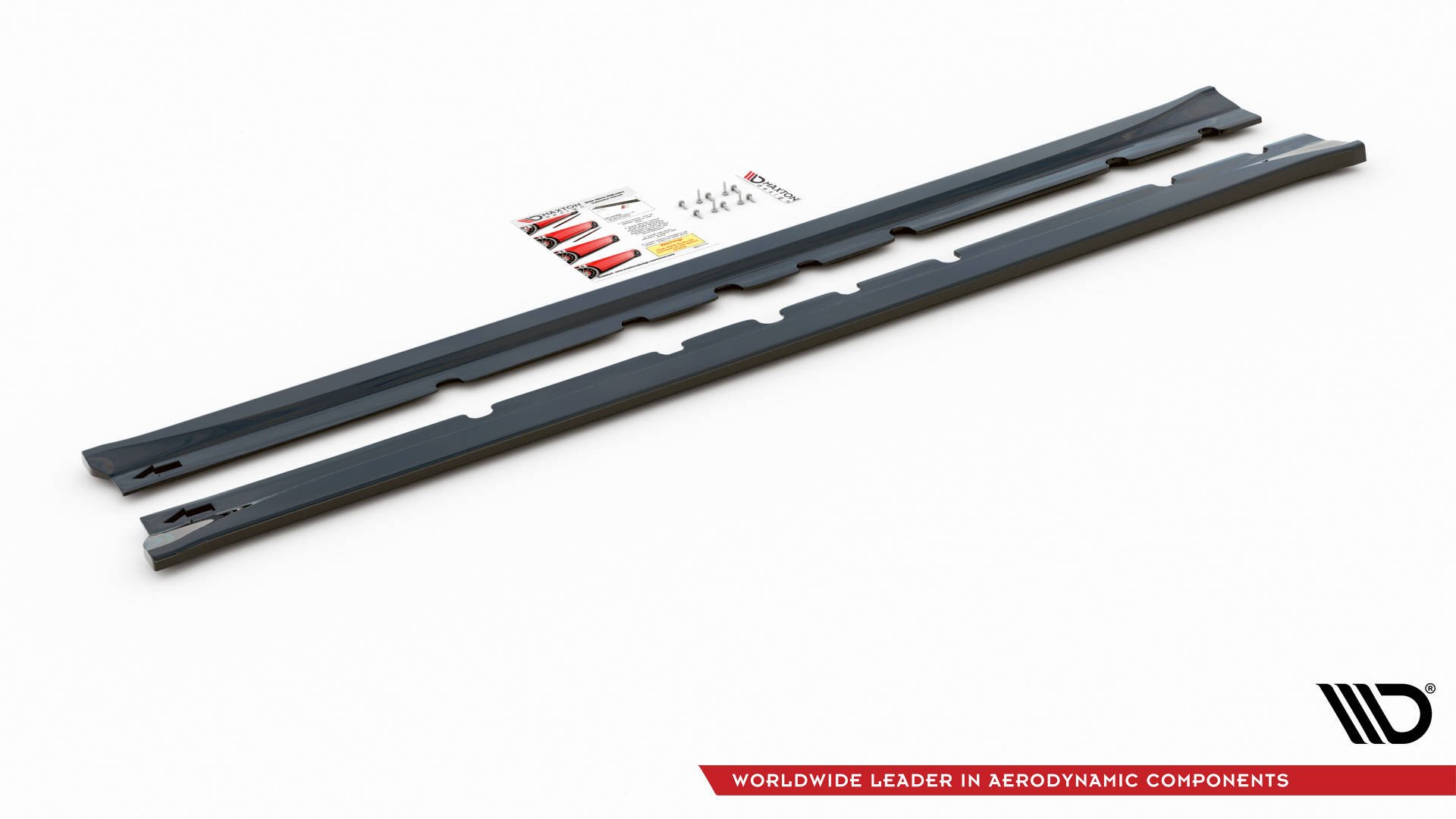 Street+ Seitenschweller Leisten passend für Mitsubishi Lancer Mk8 schwarz Hochglanz
