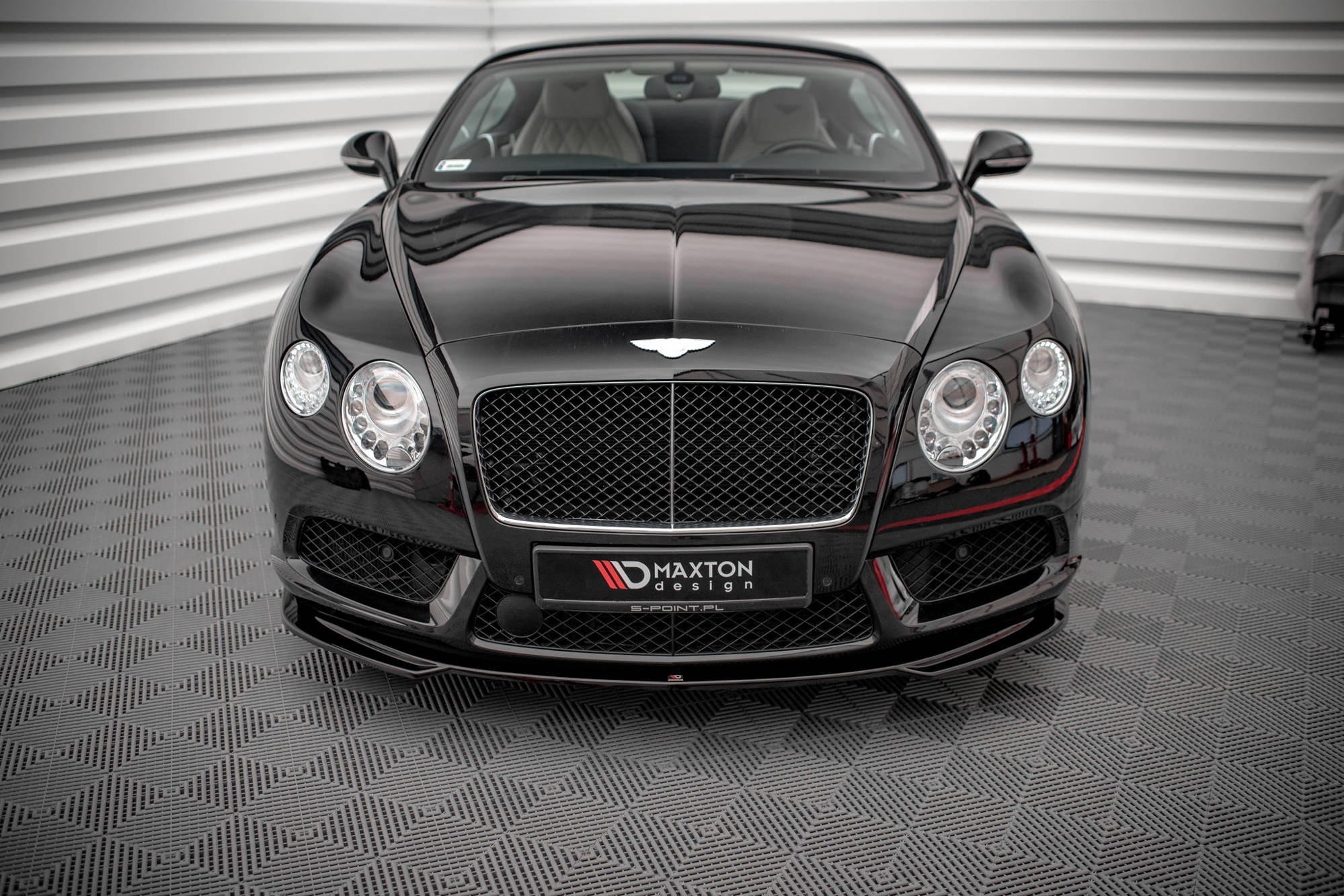 Frontlippe V.2 passend für Bentley Continental GT V8 S Mk2 schwarz Hochglanz