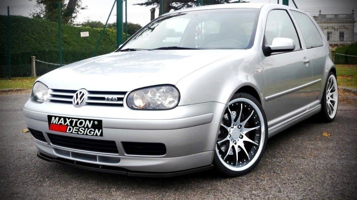 Street+ Spoilerlippe Front Ansatz passend für VW Golf 4 für 25TH Frontansatz schwarz Hochglanz