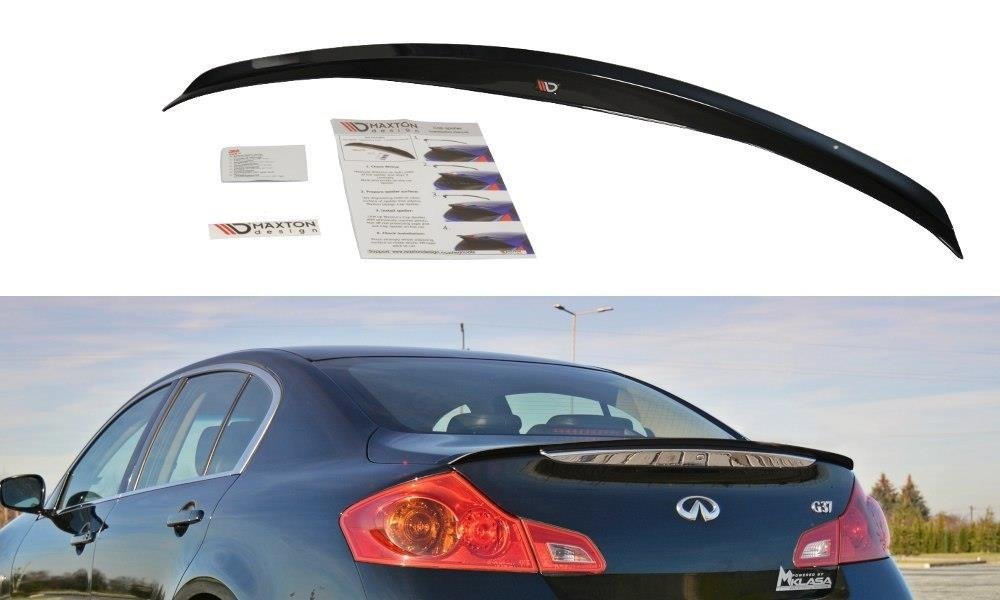 Heckspoiler Lippe passend für Infiniti G37 Limousine schwarz Hochglanz