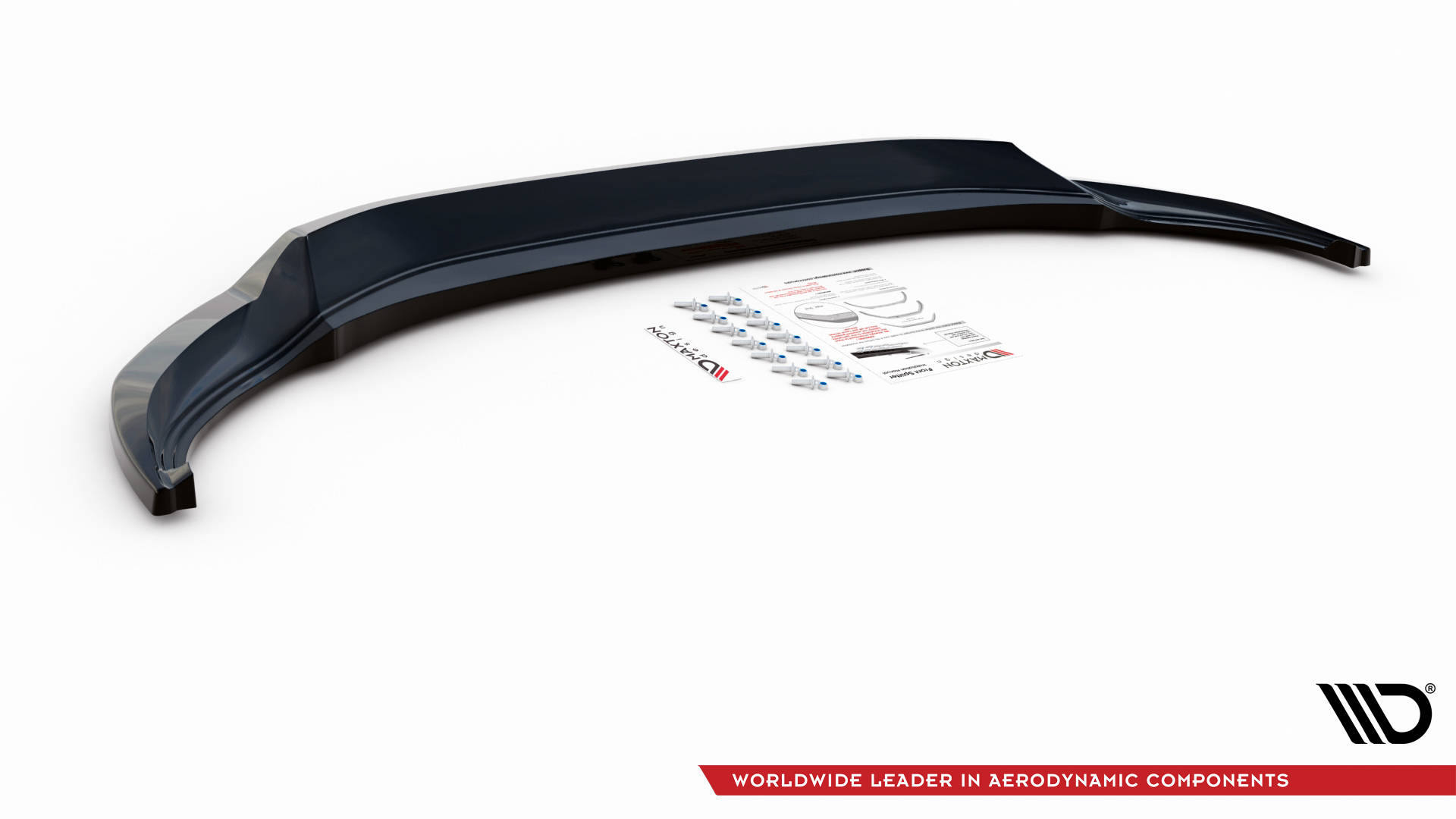 Street+ Spoilerlippe Front Ansatz V.1 passend für VW Tiguan R / R-Line Mk2 FL schwarz Hochglanz