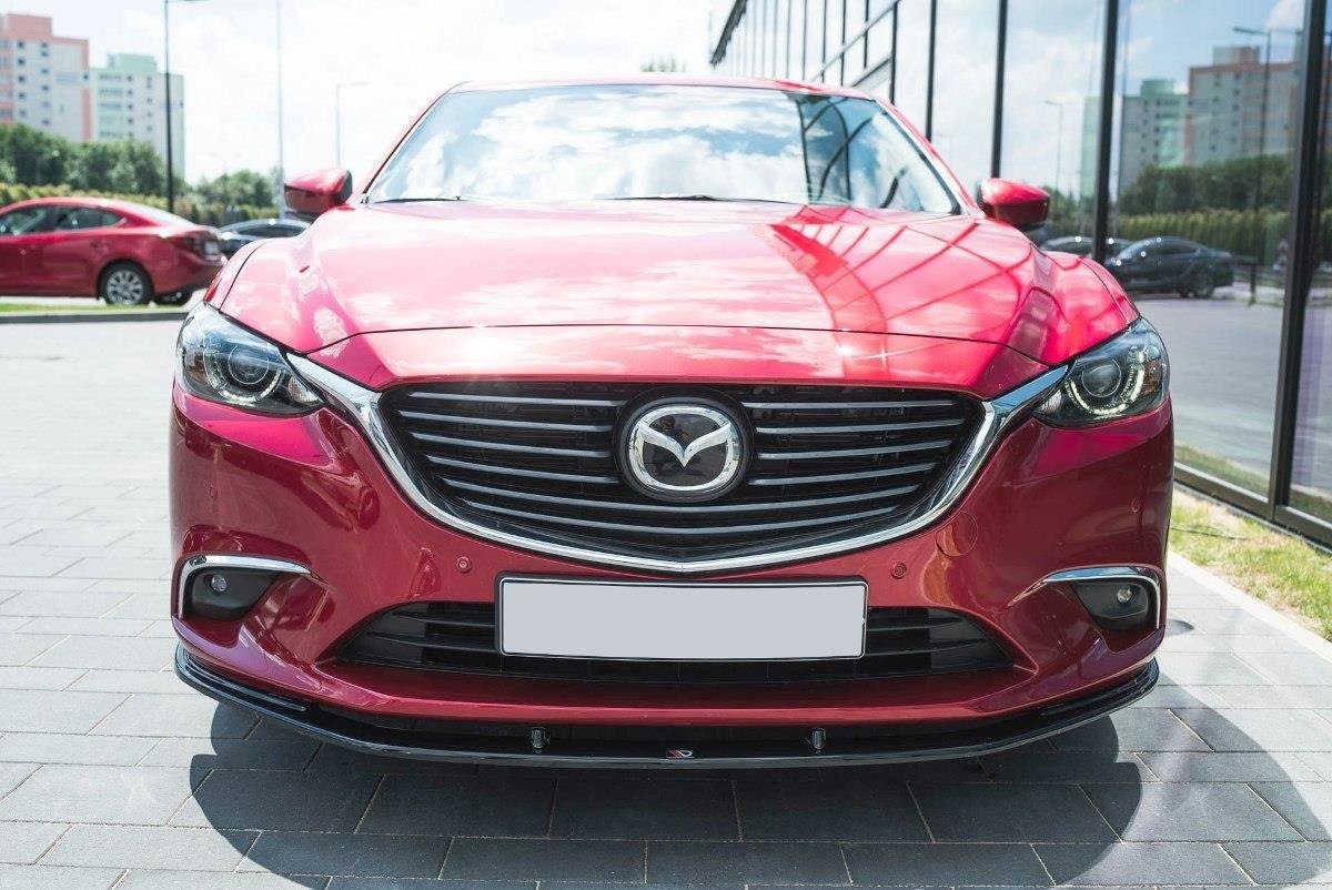 Front Ansatz V.1 für Mazda 6 GJ Mk3 Facelift schwarz Hochglanz