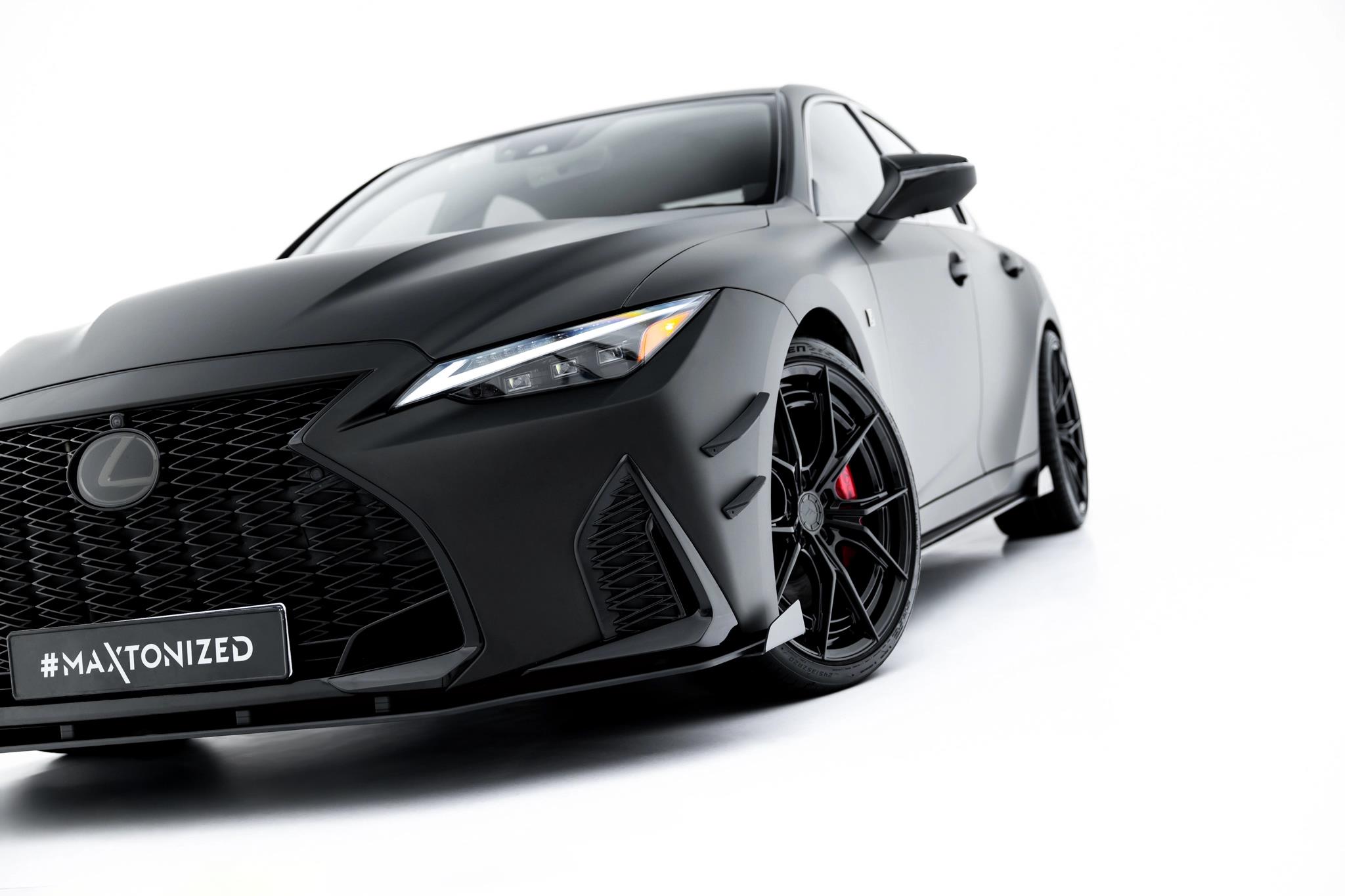 Frontlippe + Flaps passend für Lexus IS 500 Mk3 Facelift 2 XE30 schwarz Hochglanz