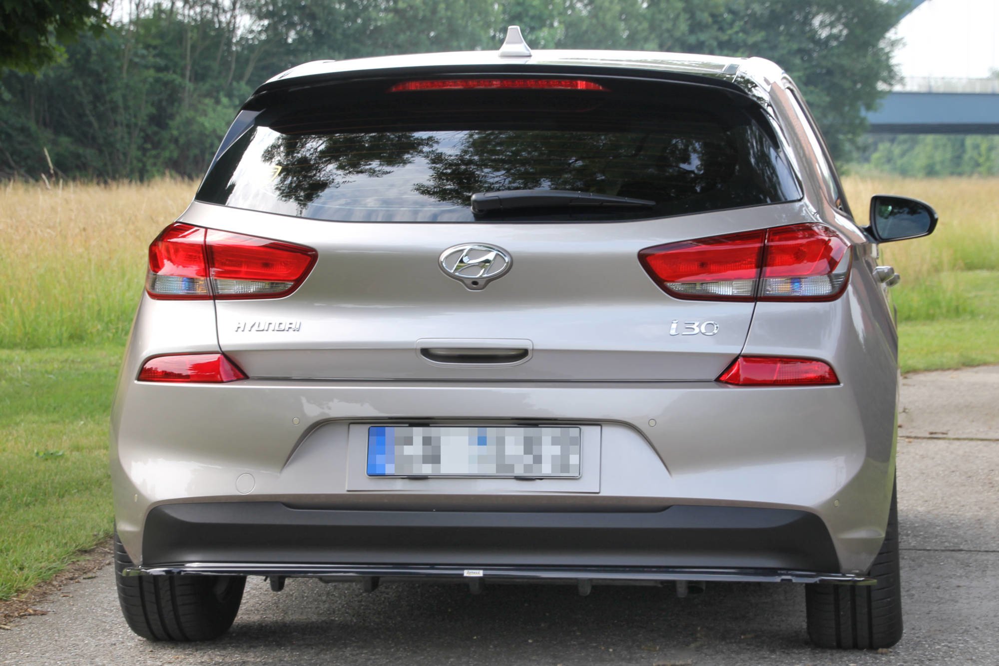 Heckansatz im DTM LOOK HYUNDAI I30 MK3 HATCHBACK schwarz Hochglanz