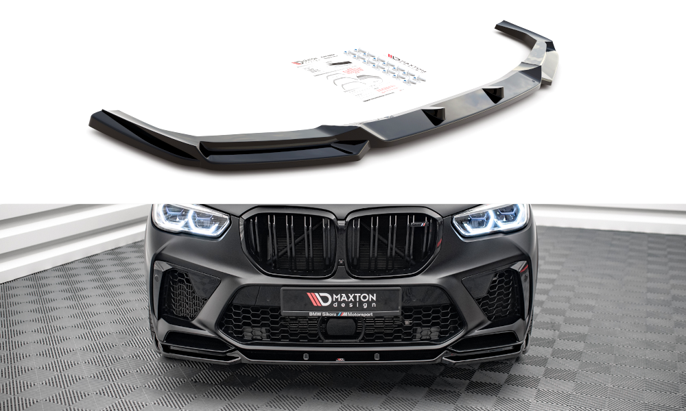 Street+ Spoilerlippe Front Ansatz V.2 passend für BMW X5M F95 schwarz Hochglanz