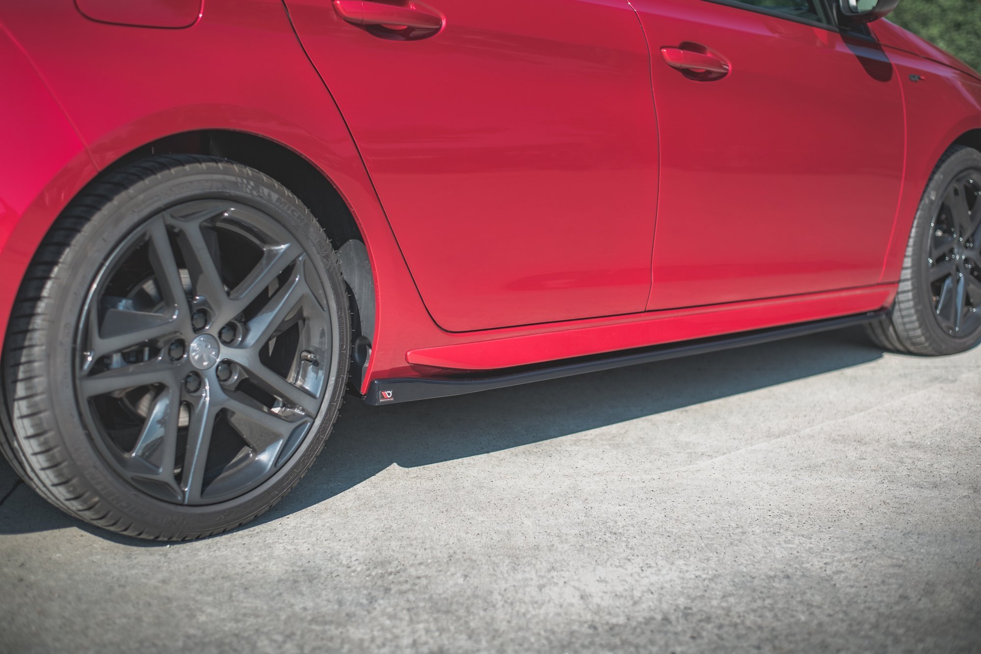 Street+ Seitenschweller Leisten passend für Peugeot 308 GT Mk2 FL schwarz Hochglanz