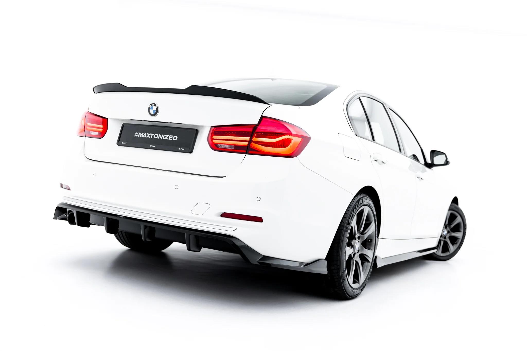 Diffusor Heckansatz passend für BMW 3er Sportline Limousine / Touring F30 / F31 schwarz Hochglanz