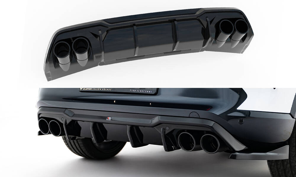 Heckansatz Diffusor + Endrohre passend für CUPRA Formentor Mk1 FL