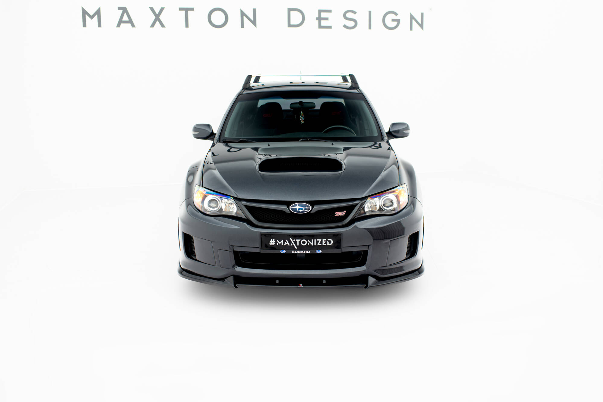 Street+ Spoilerlippe Front Ansatz V.2 passend für Subaru Impreza WRX STI Mk3 FL schwarz Hochglanz