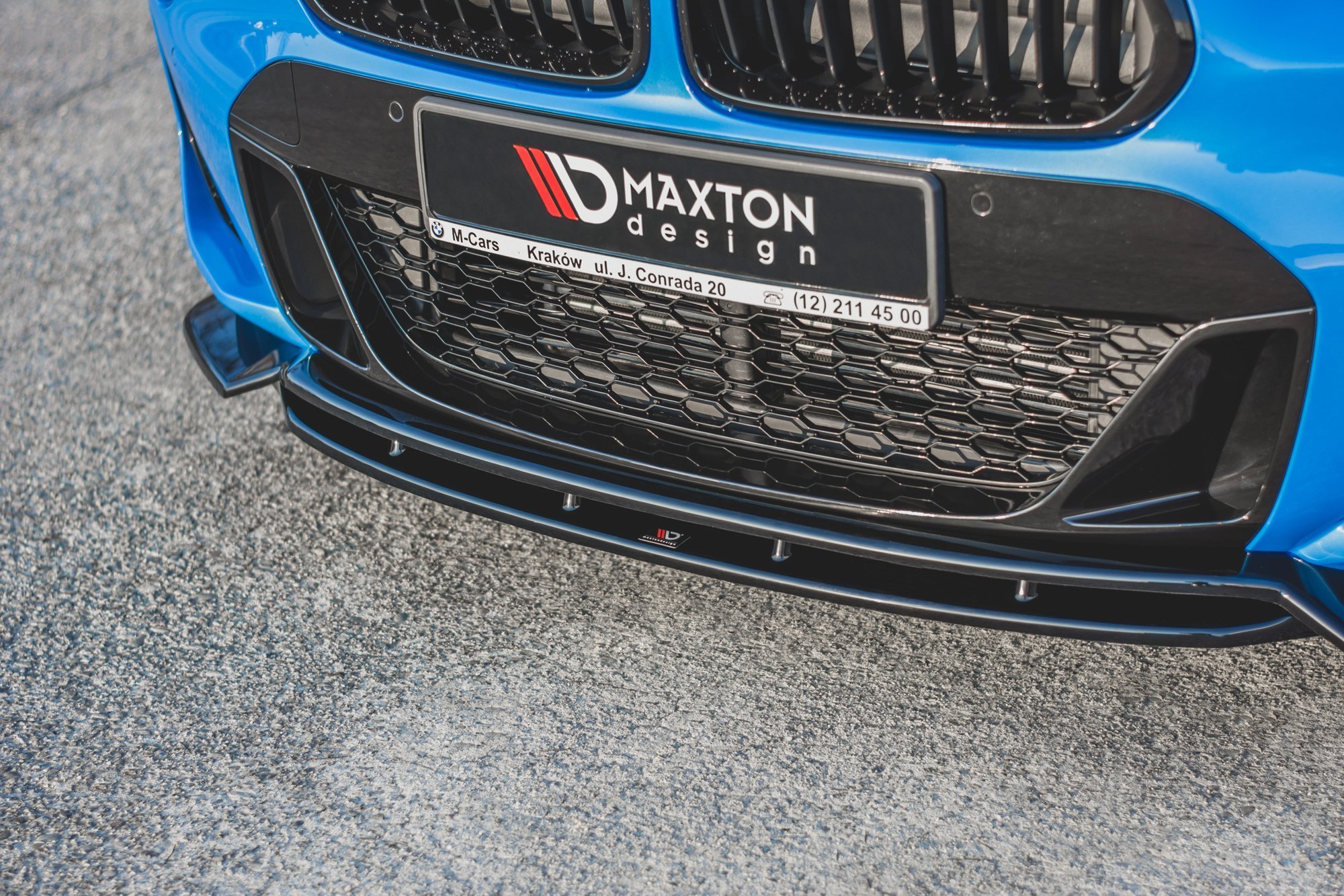Front Ansatz für BMW X2 F39 M-Paket schwarz Hochglanz