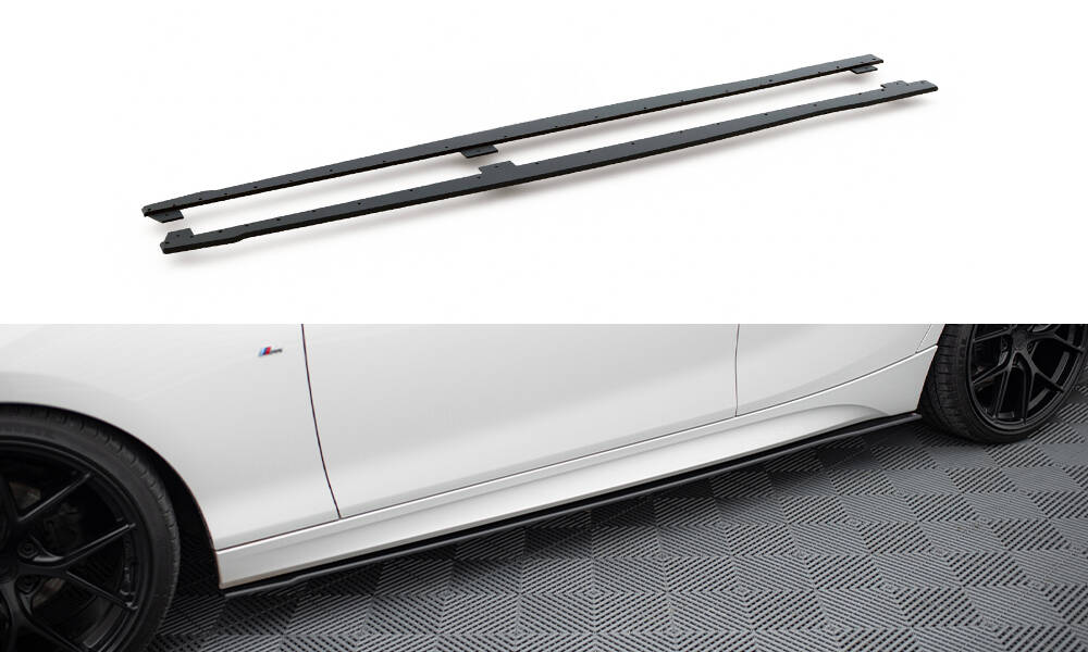 Street Pro Seitenschweller Leisten V.2 passend für BMW 1er F20 M135i / M140i / M-Paket rot