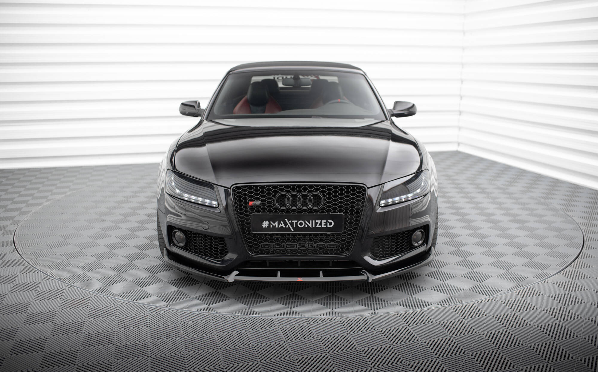 Street+ Spoilerlippe Front Ansatz V.2 passend für Audi S5 / A5 S-Line 8T schwarz Hochglanz