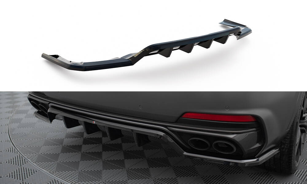 Diffusor Heckansatz passend für Maserati Levante Trofeo Mk1 schwarz Hochglanz