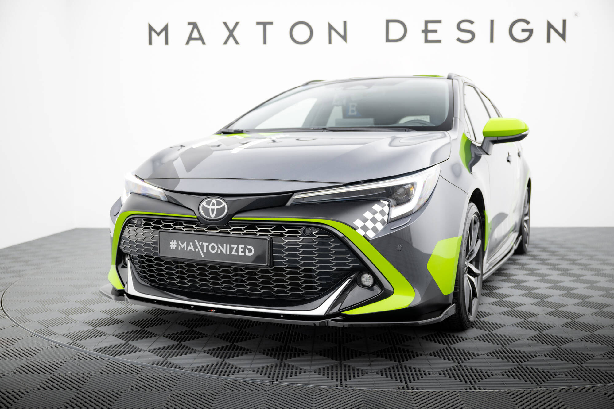 Street+ Spoilerlippe Front Ansatz passend für Toyota Corolla GR Sport XII schwarz Hochglanz
