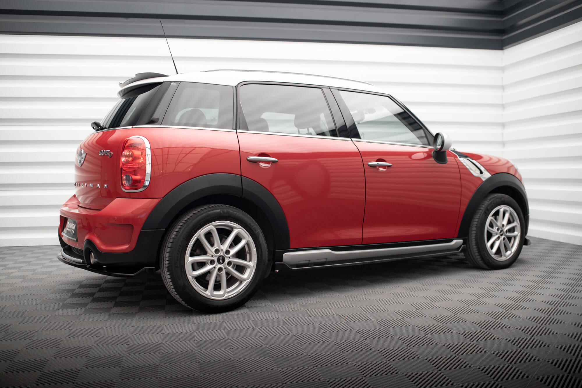 Street+ Seitenschweller Leisten passend für Mini Cooper Countryman R60 FL schwarz Hochglanz